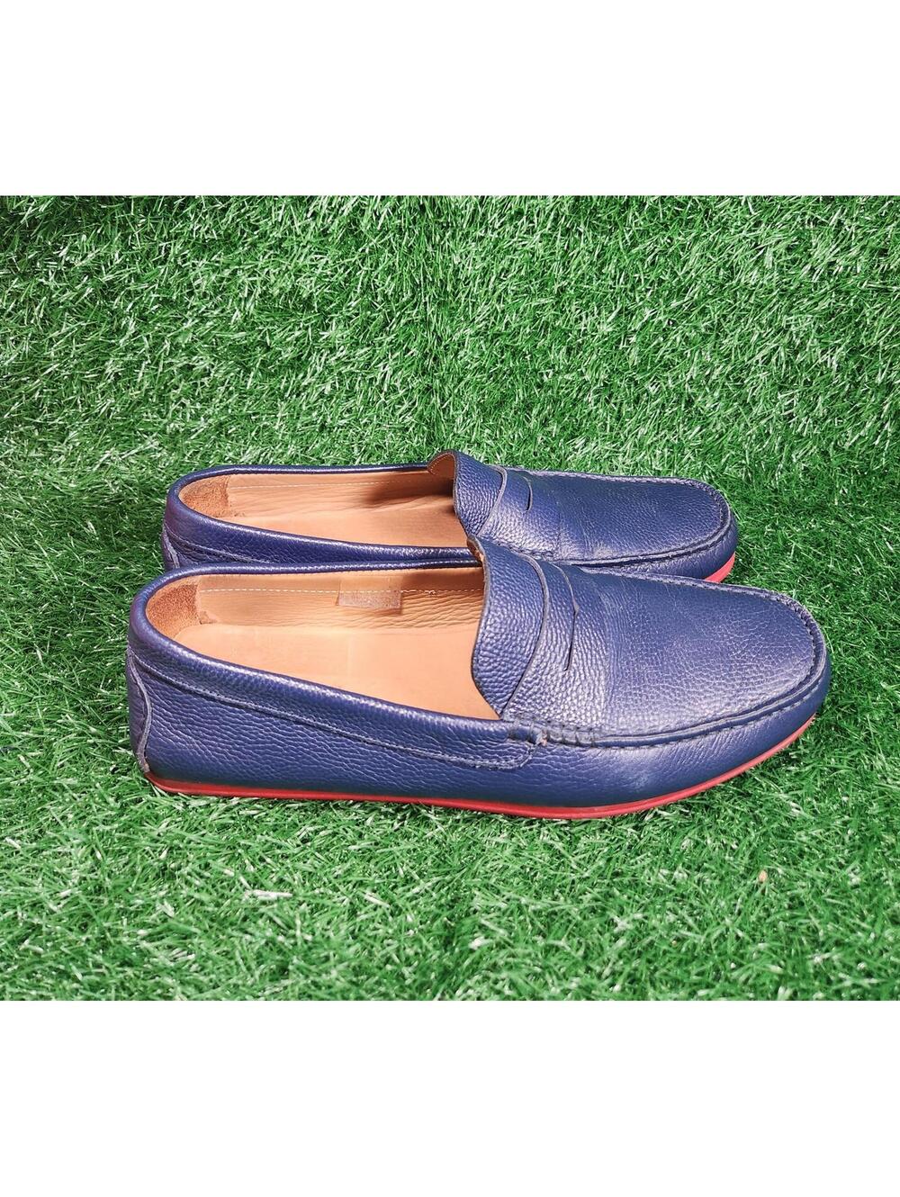 M. GEMI Soft Leather 42 US 9M PASTOSO Driving Penney Loafer Shoes Made in ITALY